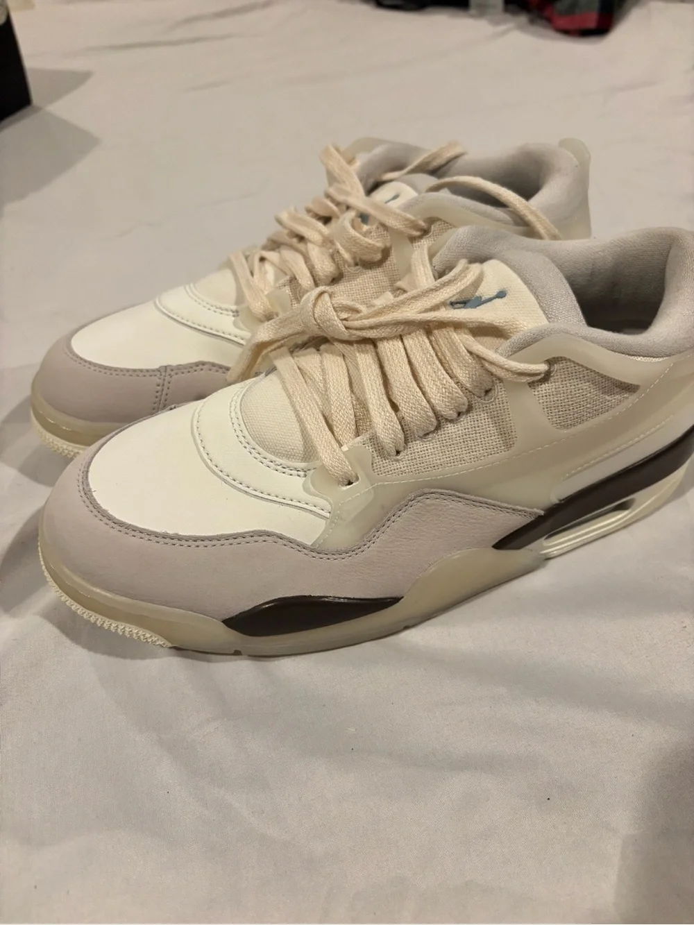JORDAN Hemp MENS AIR JORDAN 4 RM BASKETBALL SHOES Sail Light Bone Streetwear BTC